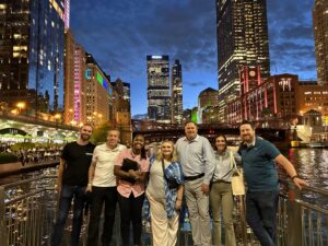 Mavely team members enjoying Chicago nightlife during Mavely Week 2024