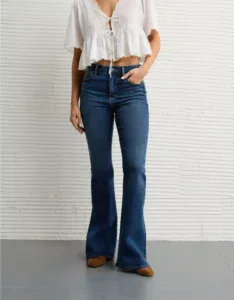 American Eagle — Women’s Luxe Super‑High‑Waisted Flare Jeans