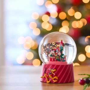 Mickey and Minnie Mouse Fantasyland Castle Holiday Snowglobe 2024
