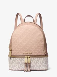 Michael Kors — Rhea Medium Color-Block Logo Backpack