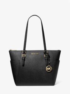 Michael Kors — Charlotte Large Saffiano Leather Top-Zip Tote Bag