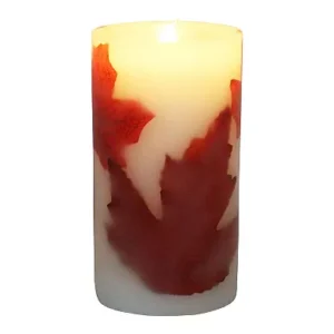 Kohl's - Celebrate Together™ Fall Artificial Leaves LED Pillar Candle