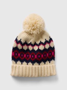 Gap Factory — Fair Isle Poof Beanie