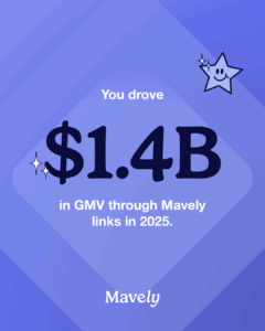$1.4 billion GMV through Mavely links in 2025