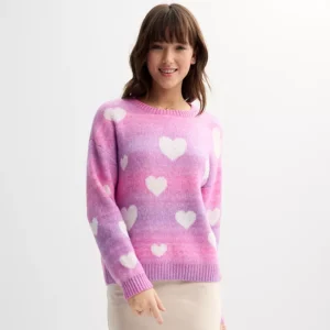 Kohl’s — Forever & Ever Heart Ombre Crewneck Pullover Sweater