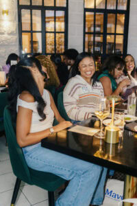 Sharing a laugh at our Atlanta creator meetup