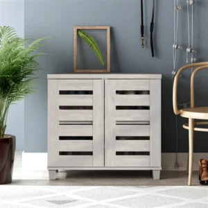 Wayfair — Steelside Lismore 12-Pair Shoe Storage Cabinet—spring cleaning home organization