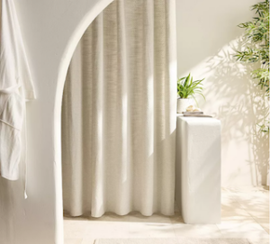 Kohl’s — Miryana Woven Diamond Shower Curtain — spring cleaning shopping guide