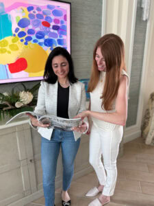 Christina and Melissa plan the creation of their content in two different cities.