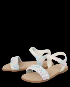 Girls Rainbow Braided Sandals - The Children's Place