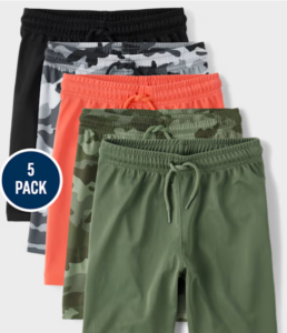 Boys Camo Performance Basketball Shorts 5-Pack - The Children's Place