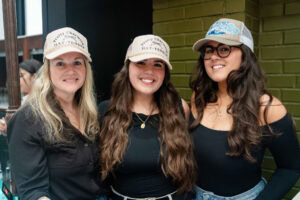 NYC Creator Meetup attendees sport custom trucker hats.