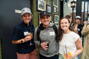 NYC Creator Meetup attendees sport custom trucker hats.