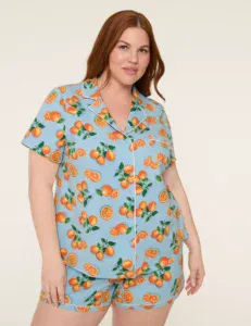 Lane Bryant — Comfy Cotton Notch Neck Top PJ Set