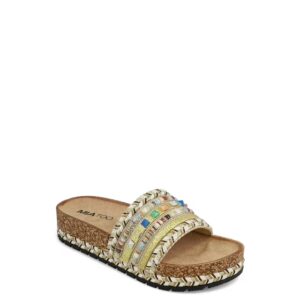 MIA TOO Embellished Slide Sandals