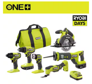Home Depot — RYOBI ONE+ 18V Cordless 6-Tool Combo Kit