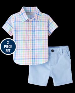 The Children’s Place — Gingham Outfit Set (Baby Boys)