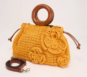 QVC — Patricia Nash Butterfly Crochet Satchel