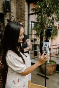 Mavely Social Media Manager Kayla Monis captures a moment at the Houston creator meetup