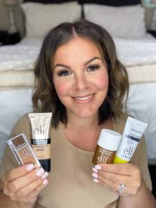 Mavely creator Jen Taylor shows off e.l.f. cosmetics.