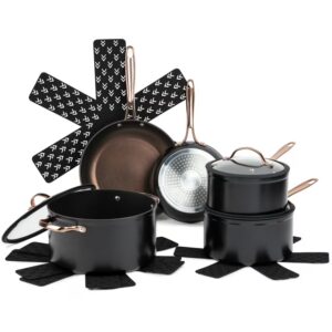 Walmart - Thyme & Table 12‑Piece Nonstick Cookware Set (Rose Gold)