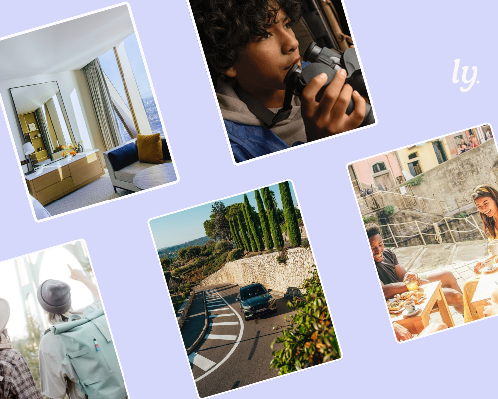 Collage of travel affiliate program images