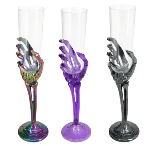 Dollar Tree - Halloween Skeleton Champagne Flutes