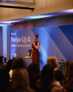 Krista Williams of Almost 30 speaks at Swipe Up 2025