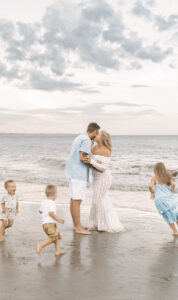 Taylor Mitchell, her husband, and their three kids