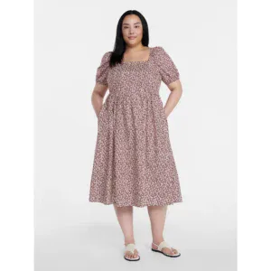 Time and Tru midi tie-back dress - 