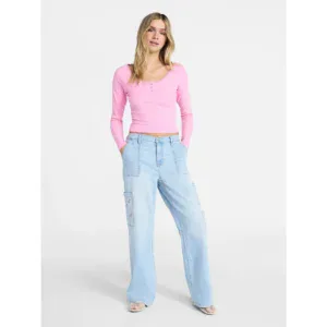 Wide leg cargo pants