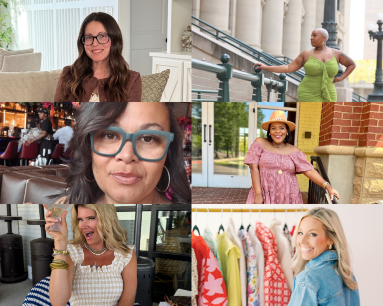 6 amazing women creators on Mavely (from top left: Kristina Roy, Kai Michelle, Kristin Goodlow, Nicole Brown, Kristen Sullivan, and Bobbi Thomas)